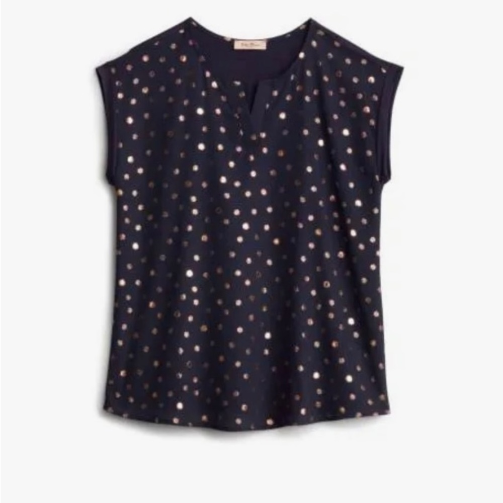 FULL MOON REECE MATERNITY MIXED MATERIAL TOP NAVY